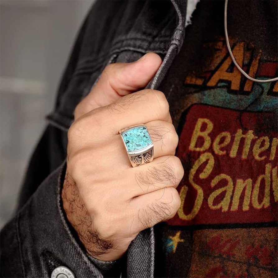 アクセサリー vintage silver925 turquoise hemp ring vintage silver925 turquoise hemp ring - メルカリ